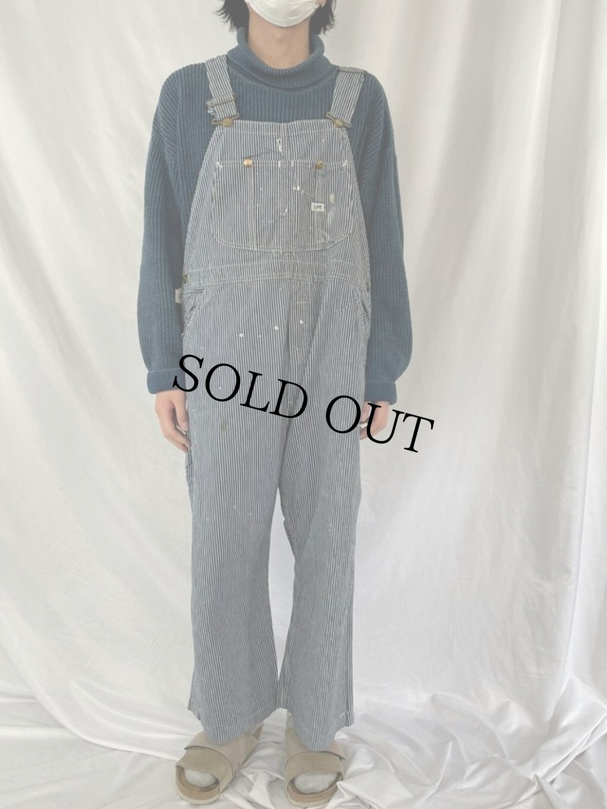 画像2: 60's Lee ヒッコリーストライプ柄 オーバーオール (2)