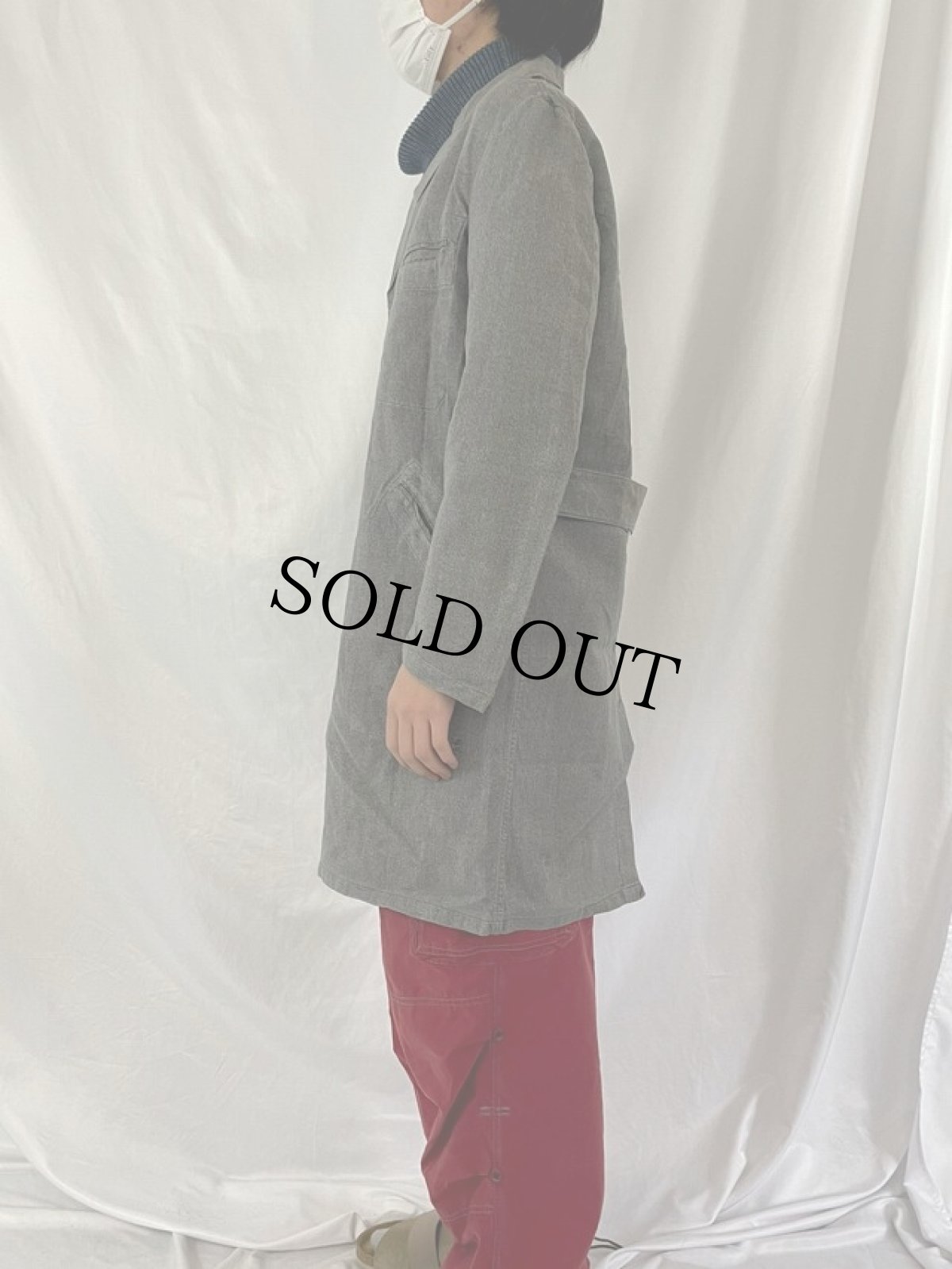 画像3: 50's EURO AU MOLINEL "黒シャン" アトリエコート (3)