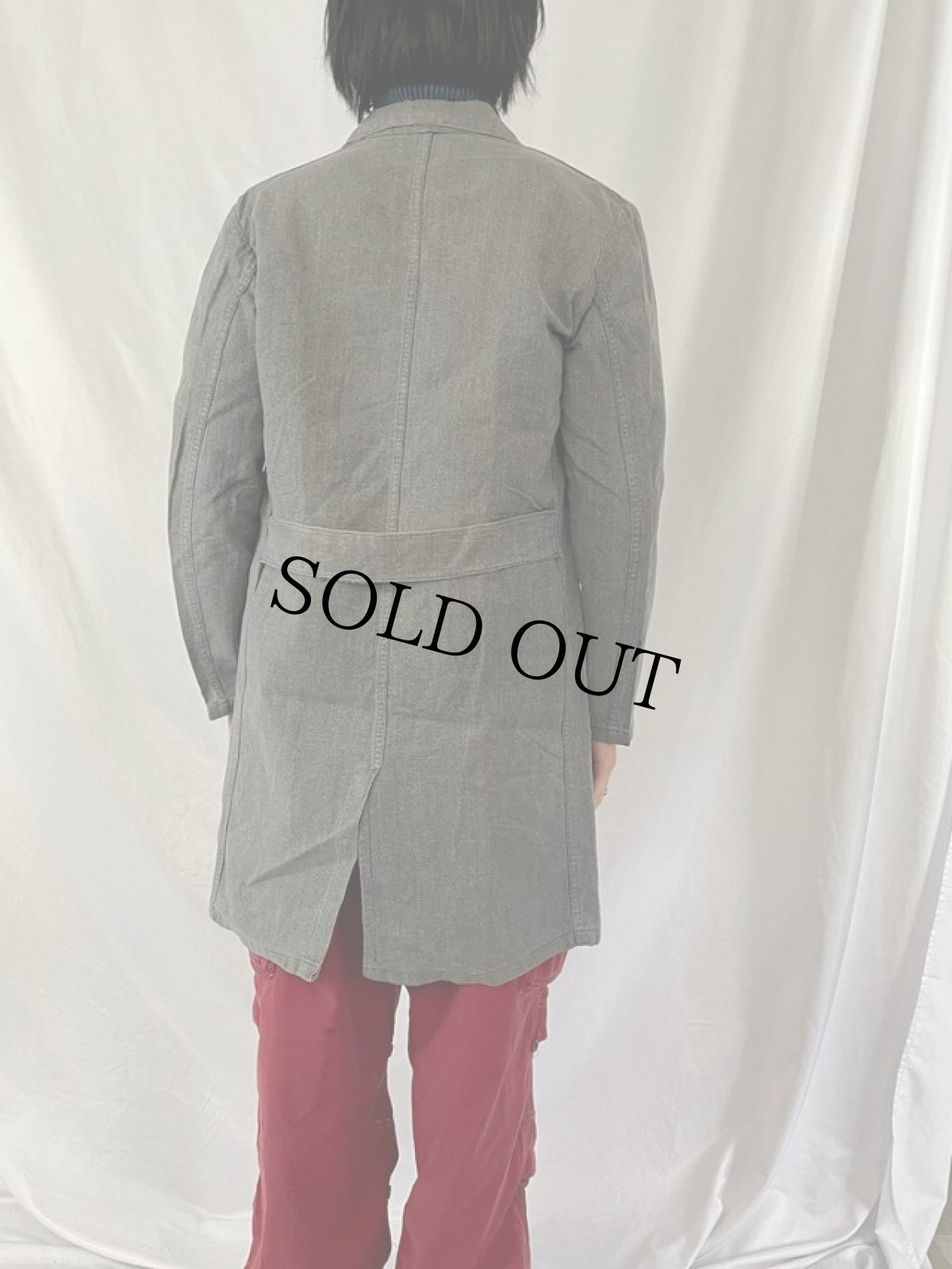 画像4: 50's EURO AU MOLINEL "黒シャン" アトリエコート (4)