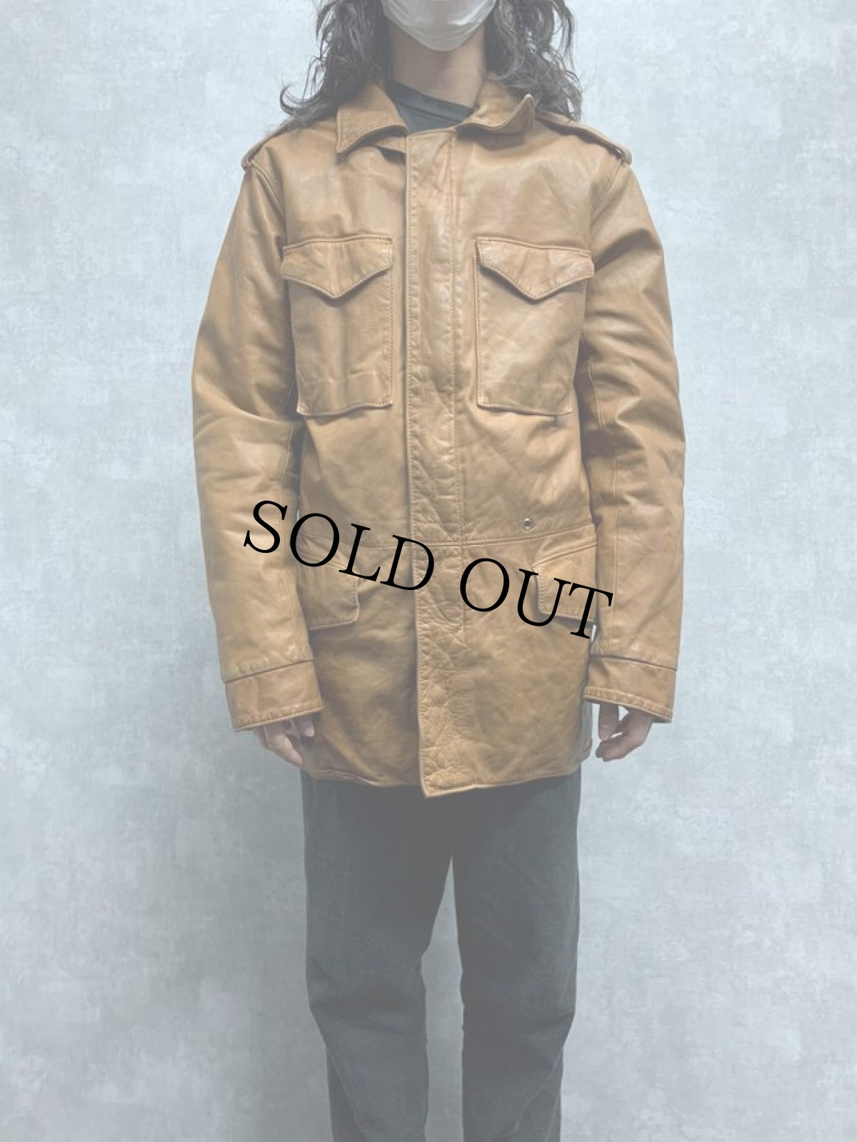 画像2: 70's USA製 "M-65 TYPE" エポレット付き レザージャケット SIZE44 (2)