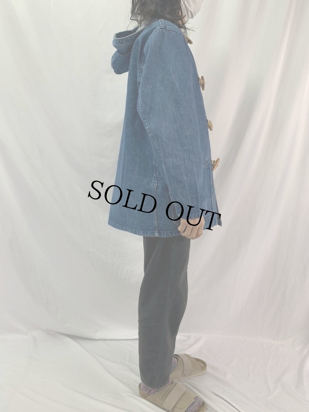 画像3: 80〜90's Polo RALPH LAUREN USA製 デニムダッフルコート M (3)