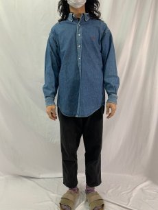画像2: 80〜90's POLO COUNTRY Ralph Lauren デニムボタンダウンシャツ L (2)