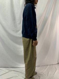 画像3: 90's Champion USA製 "NAVY ANNAPOLIS" 前V プリントスウェット XL (3)