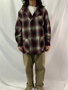 画像2: 60's McGREGOR "TOPSTAR JACKET TYPE" オンブレーチェック柄 ウールテーラードジャケット XL (2)