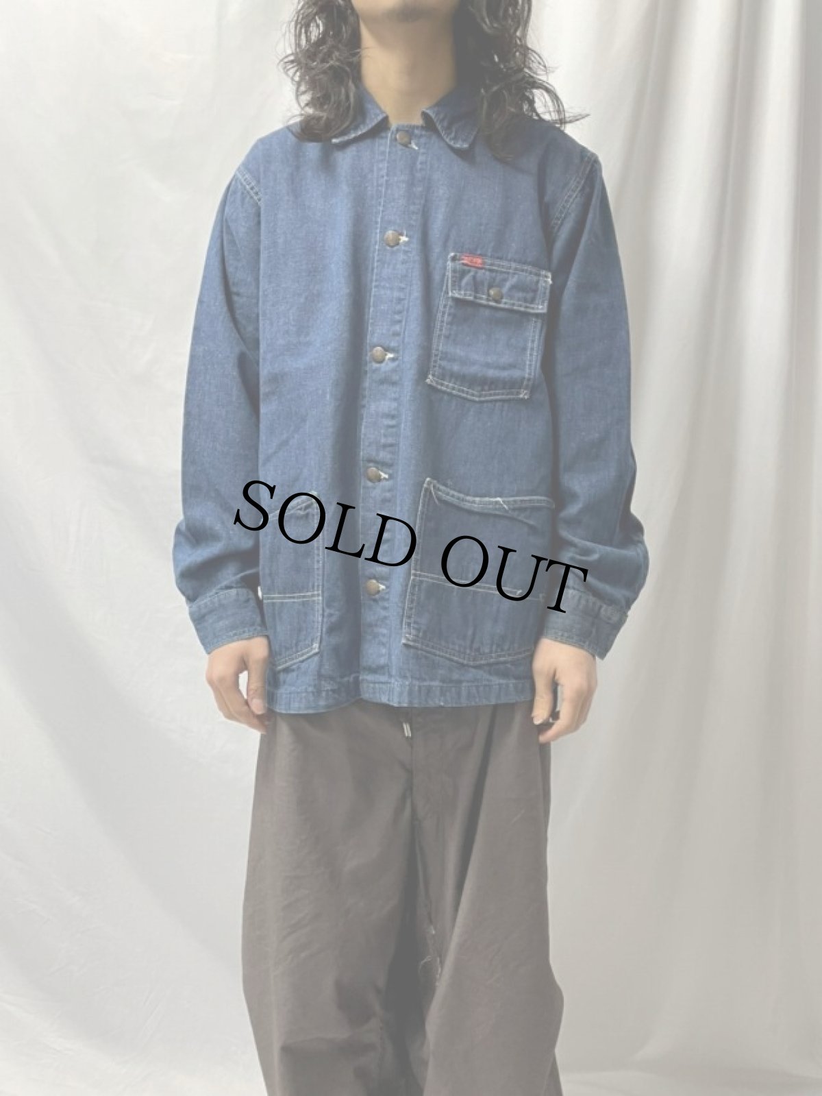 画像2: 70's BIG SMITH デニムカバーオール SIZE44 (2)