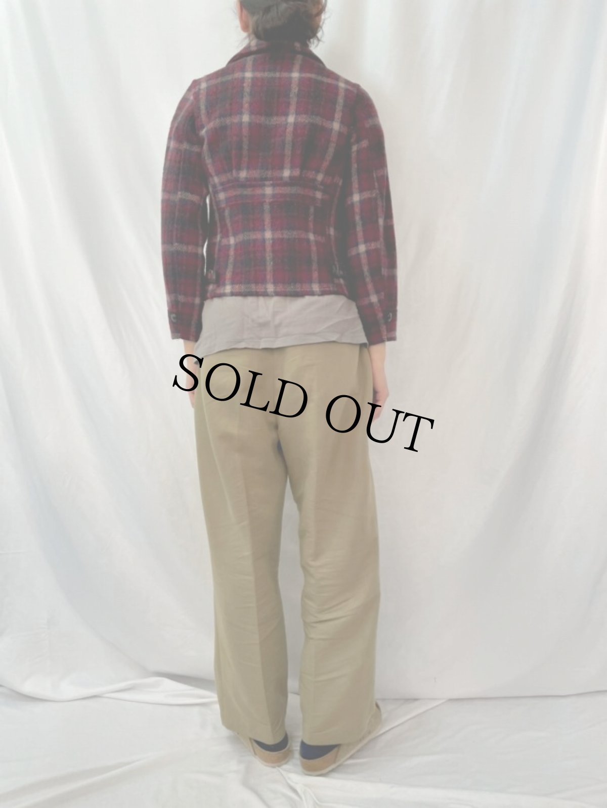 画像4: 40's PINE CREST チェック柄 ウールスポーツジャケット (4)