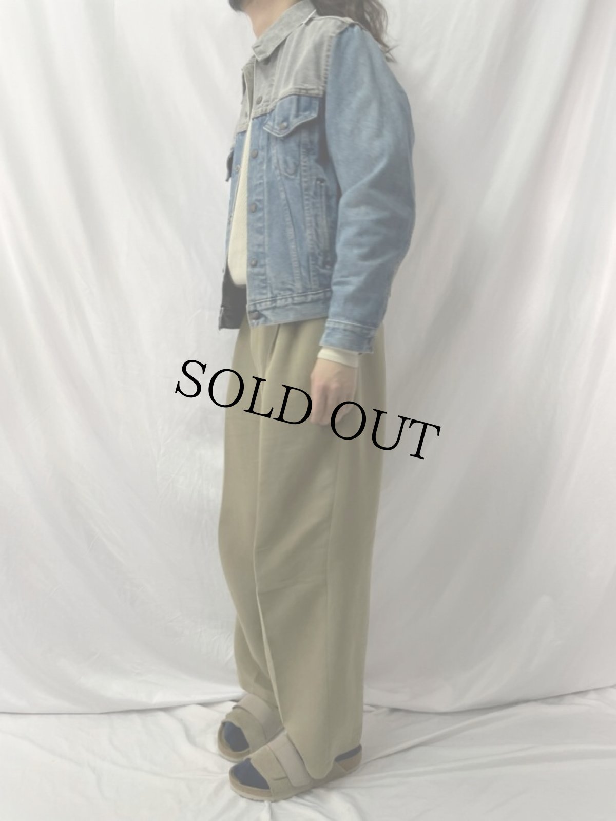 画像3: 80's Levi's 70506-0247 USA製 2トーン 切り替えデニムジャケット SIZE40 (3)