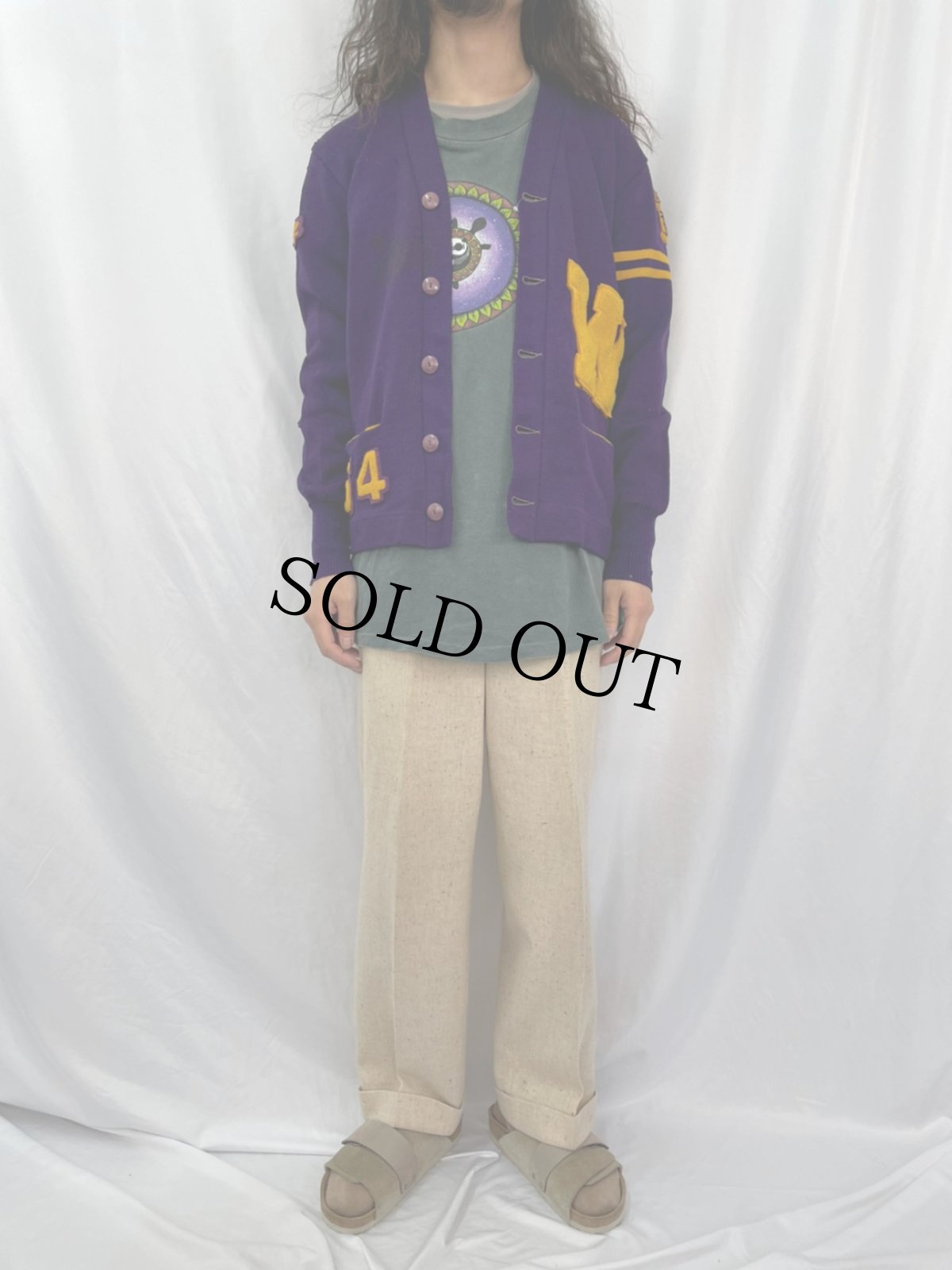 画像2: 50's レタードカーディガン (2)