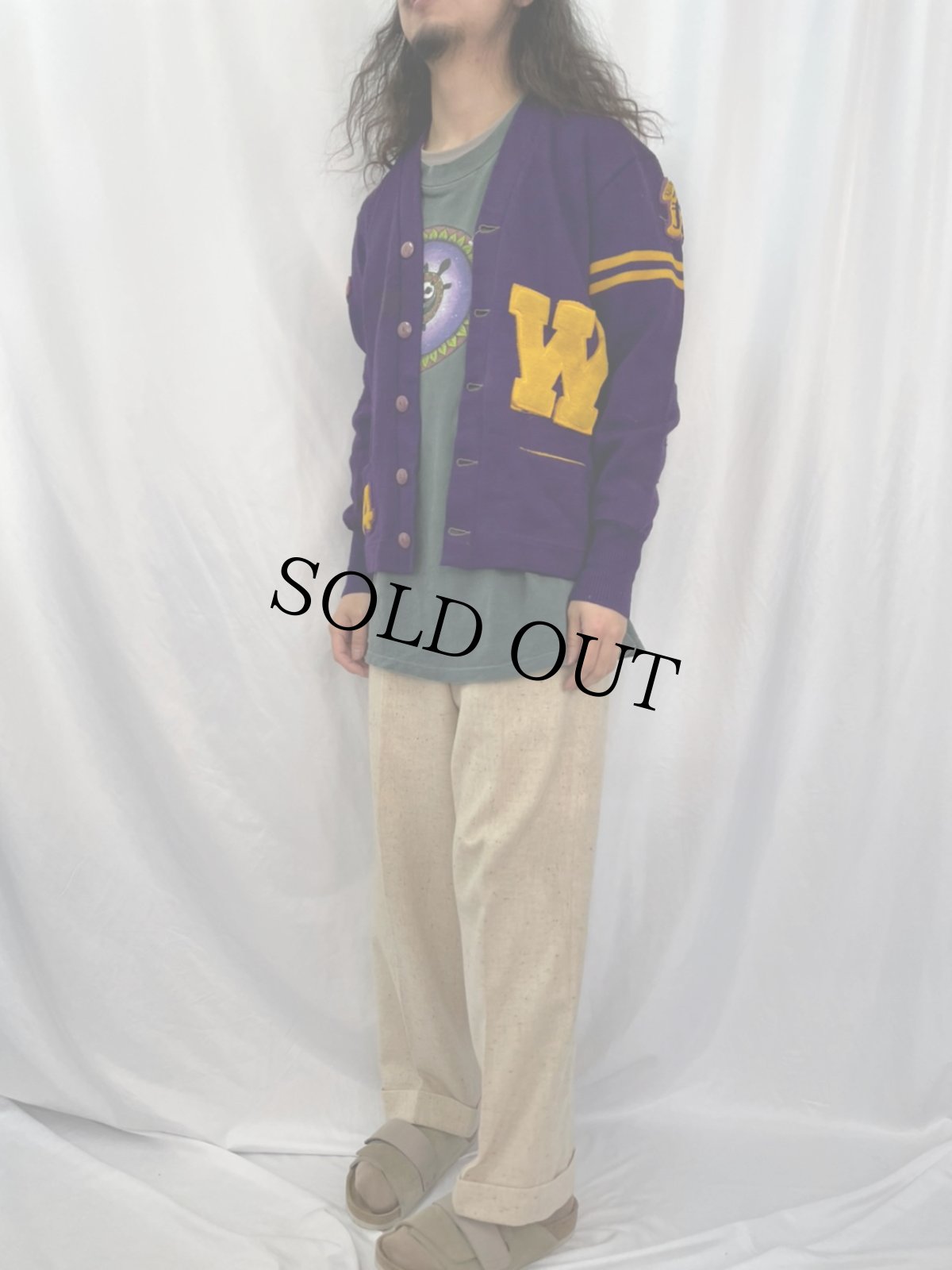 画像3: 50's レタードカーディガン (3)