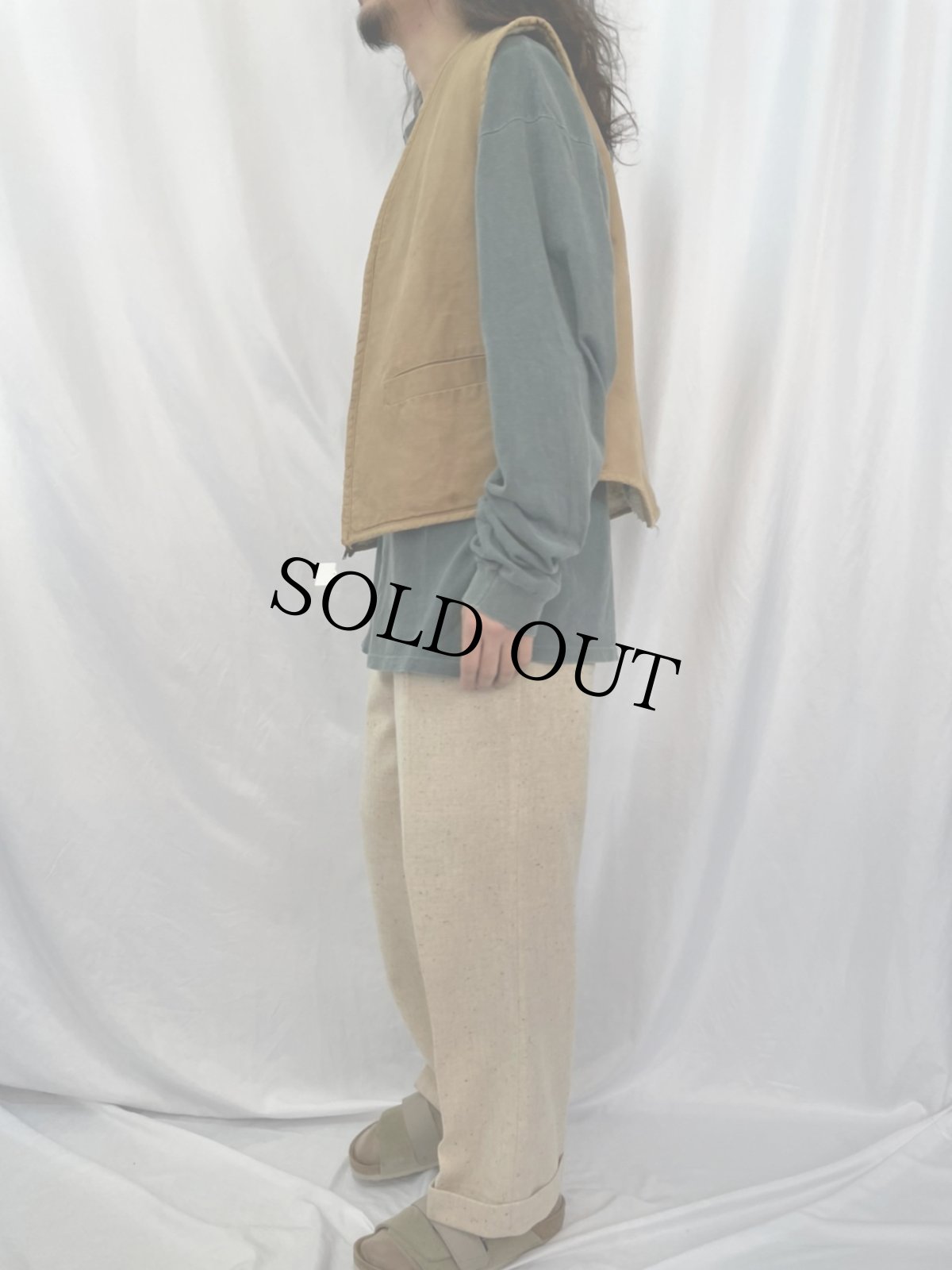 画像3: 70's Carhartt プリントタグ ボアライナー ダックベスト XL (3)