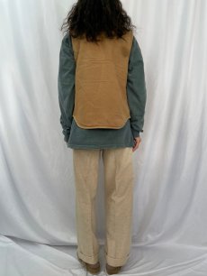 画像4: 70's Carhartt プリントタグ ボアライナー ダックベスト M (4)