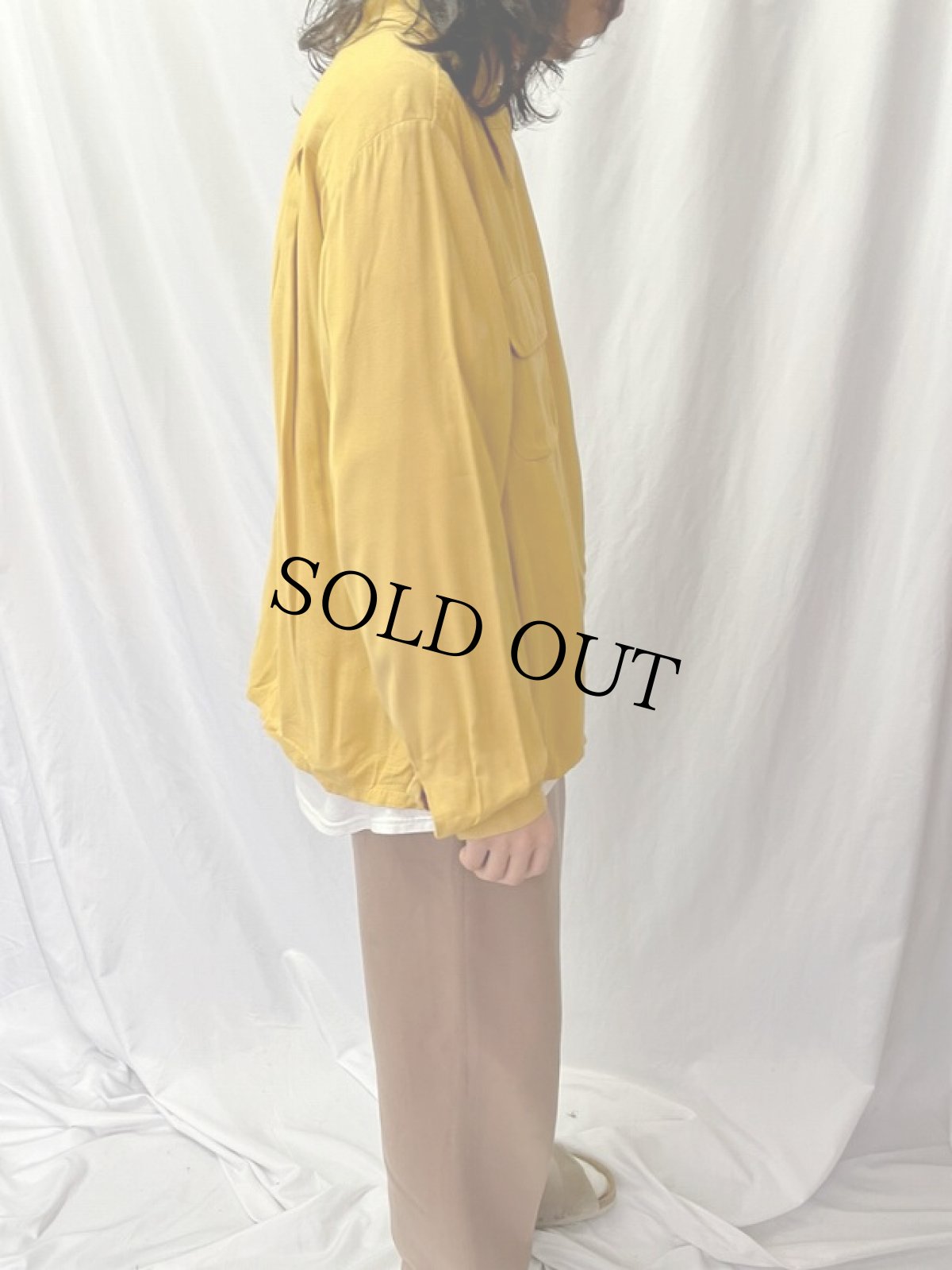 画像3: 40〜50's  Wally Riggs デザインジップ レーヨンシャツ L (3)