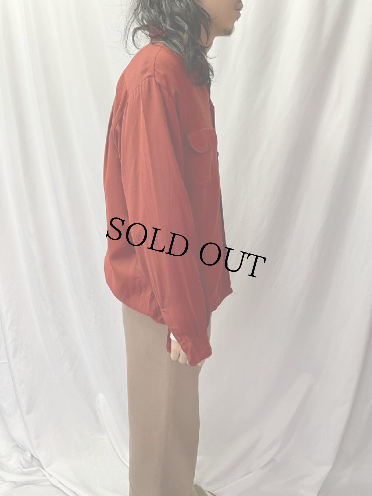 画像3: 50's Don Juan OF CALIFORNIA USA製 レーヨンギャバジン オープンカラーシャツ L (3)