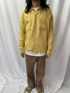 画像2: 60's DESIGNERS レーヨンオープンカラーシャツ L (2)