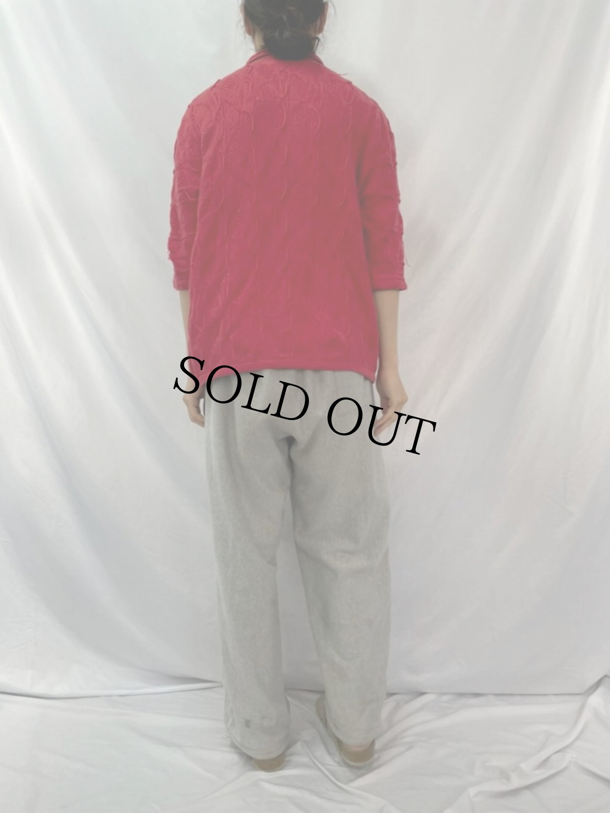 画像4: COOGI AUSTRALIA製 3D柄織 コットンニットポロシャツ XL (4)