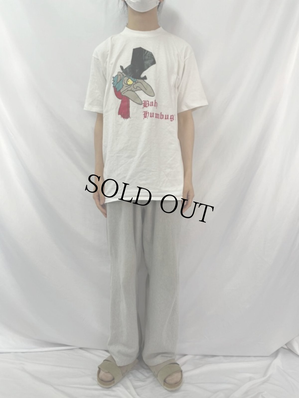 画像2: 90's A Chrisymas Carol USA製 "Bah Humbug" 映画Tシャツ XL (2)
