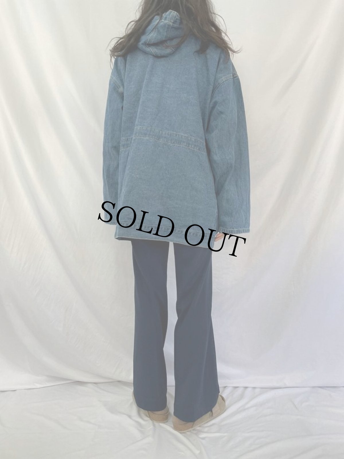 画像4: USA製 デニムフードコート M (4)