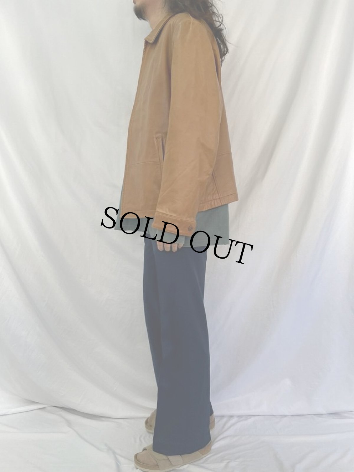 画像3: BANANA REPUBLIC レザージャケット L (3)