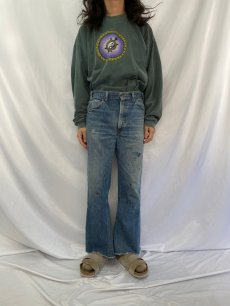 画像3: 70's LEVI'S 646 BIGE ベルボトムデニムパンツ W35 (3)