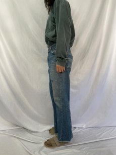 画像4: 70's LEVI'S 646 BIGE ベルボトムデニムパンツ W35 (4)