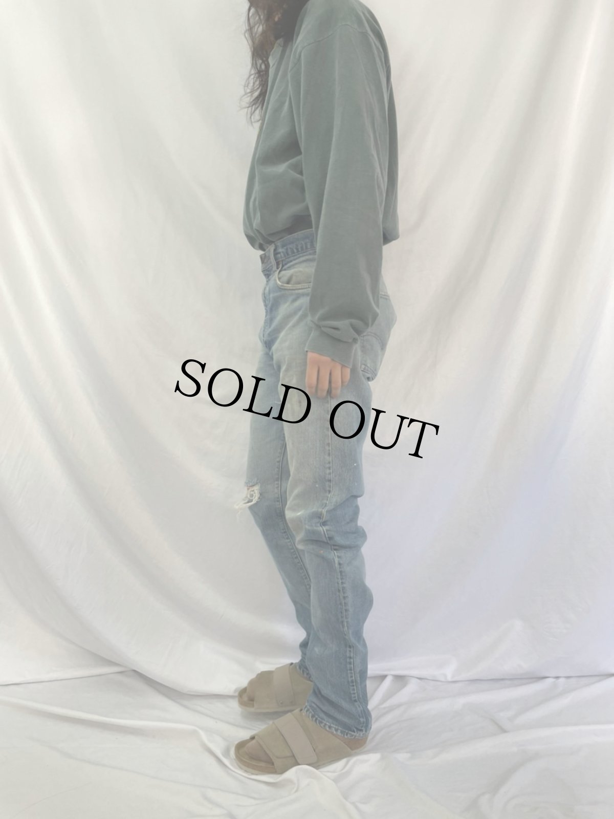 画像3: 70's Levi's 505 ブランクタブ 66single デニムパンツ W35 (3)