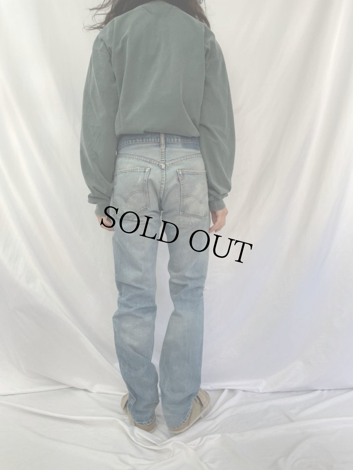 画像4: 70's Levi's 505 ブランクタブ 66single デニムパンツ W35 (4)