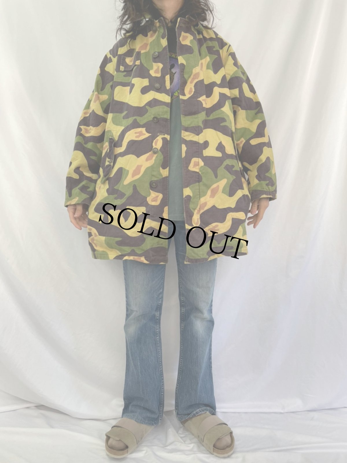 画像2: 60's チェコスロバキア軍 サラマンダーカモ柄 コート (2)