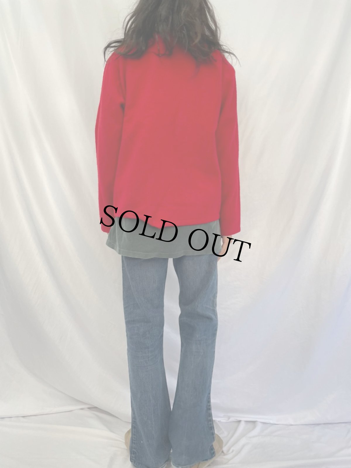 画像4: 50's WOOLRICH ビブフロント メルトンキャバルリーシャツ L (4)