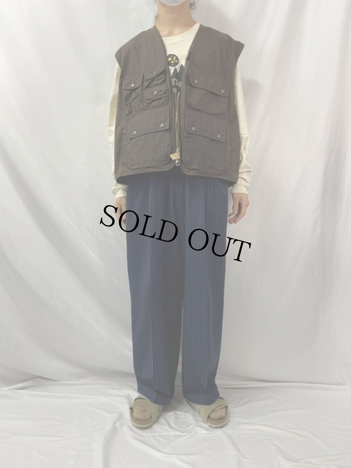 画像2: SCOTLAND製 オイルドベスト XL (2)