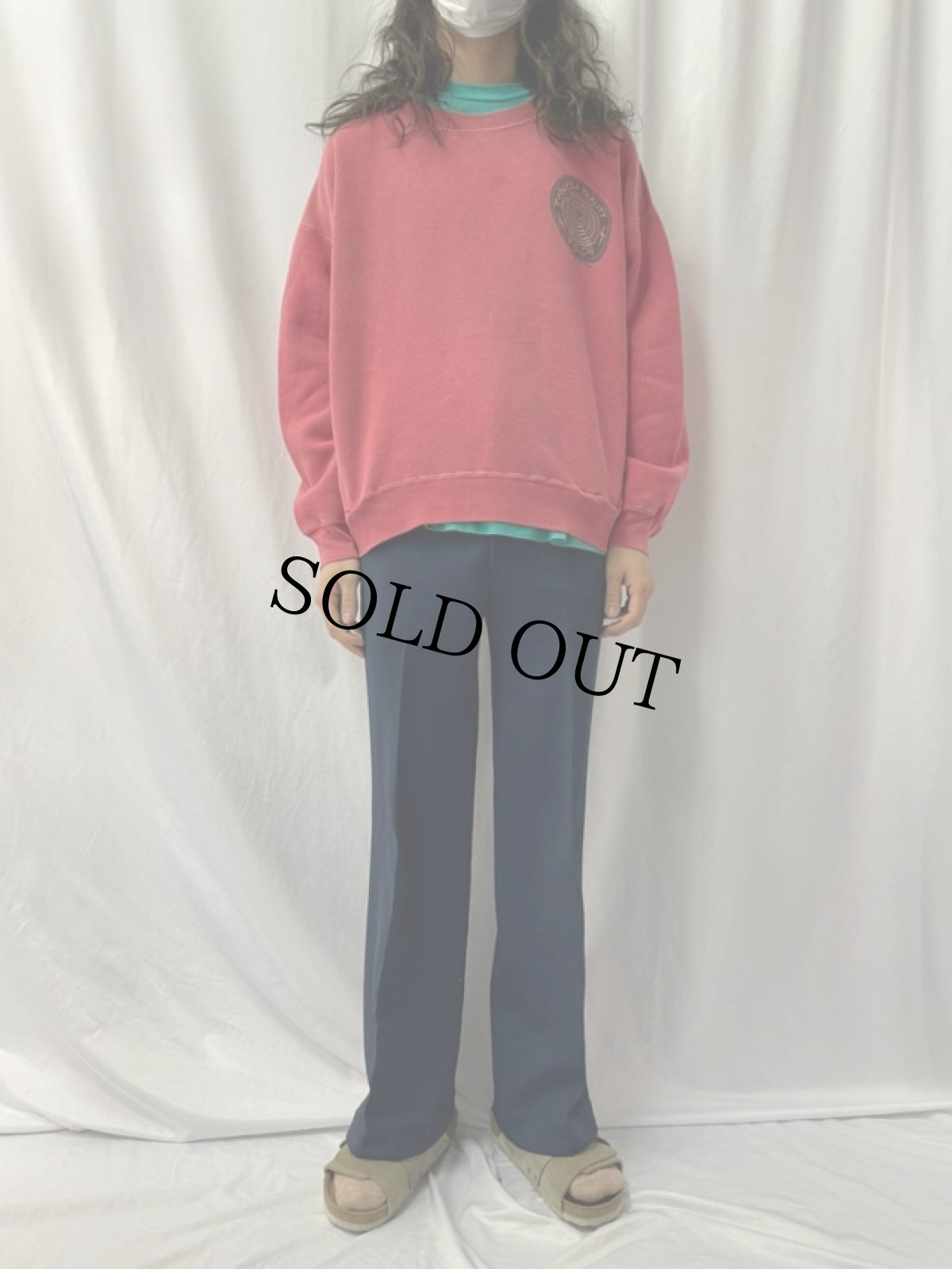 画像2: 90's VISION STREET WEAR ロゴプリントスウェット L (2)