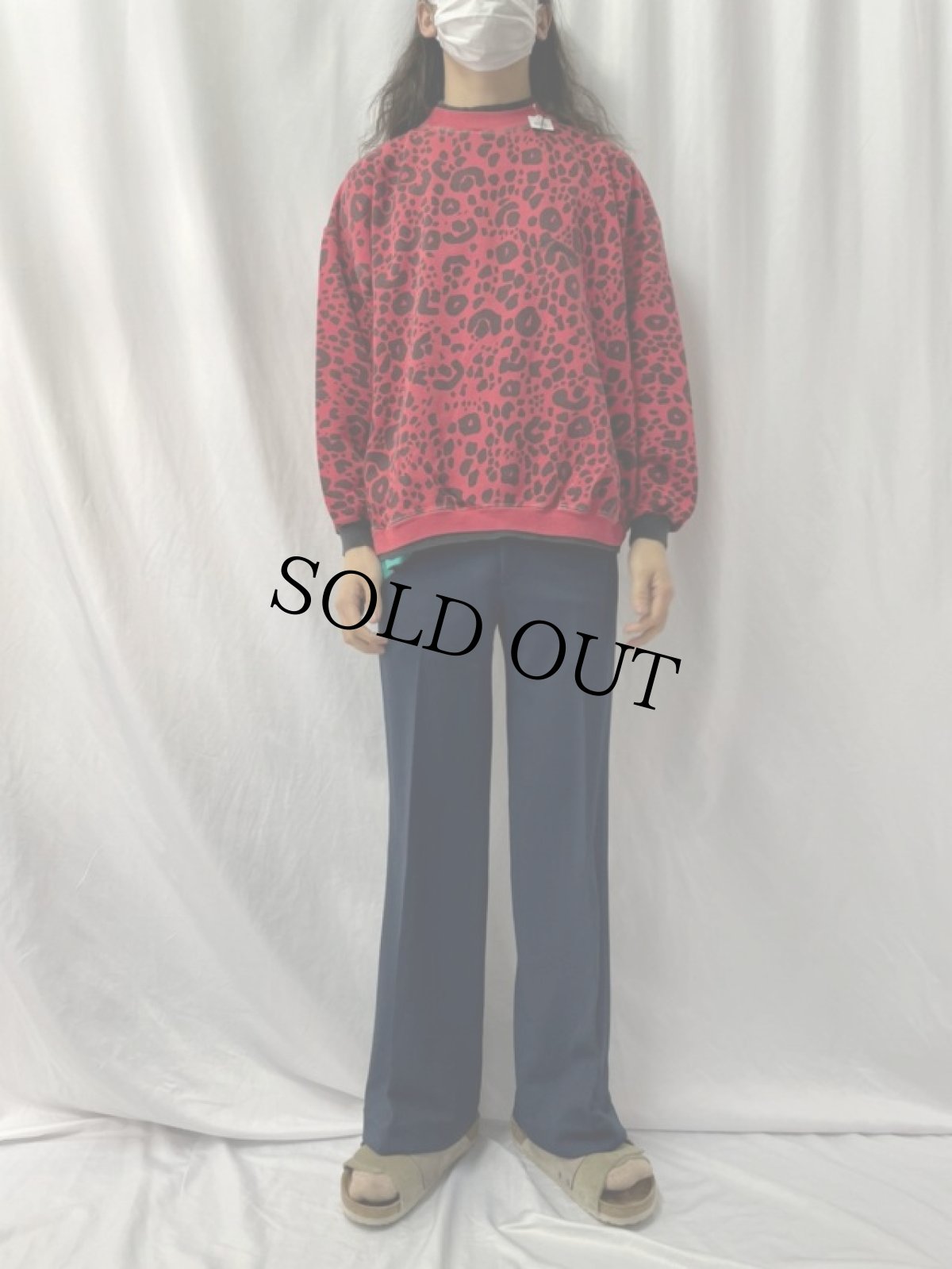 画像3: "TROPICANA" レオパード柄 レイヤードデザイン スウェット (3)