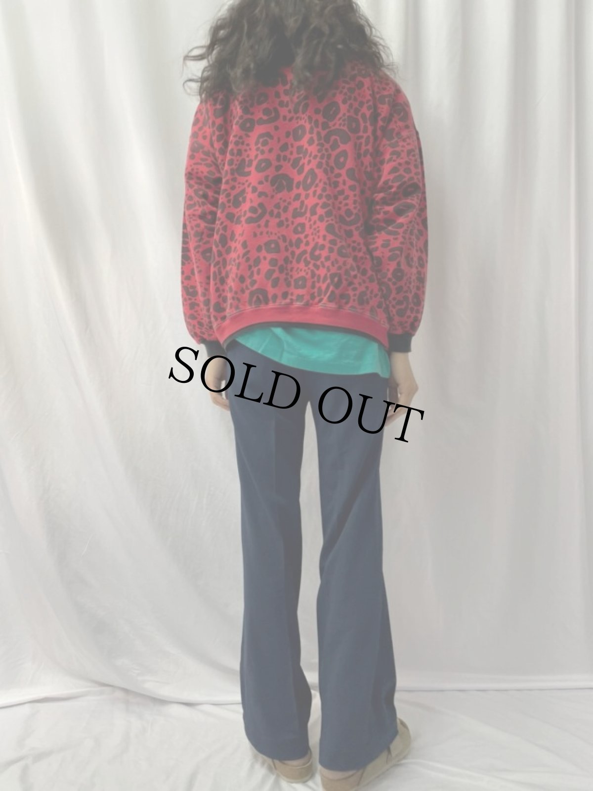 画像5: "TROPICANA" レオパード柄 レイヤードデザイン スウェット (5)