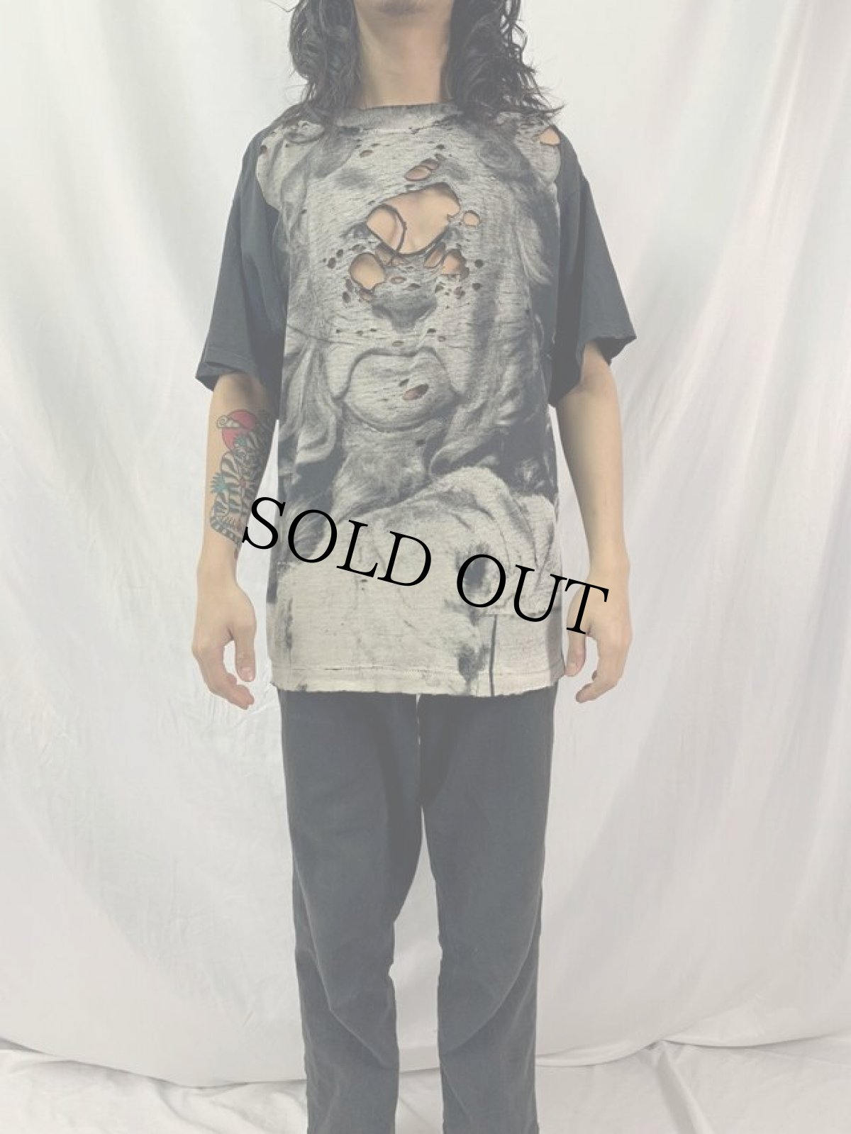 画像3: 90's The Wonderful Wizard of Oz "Bert Lahr" ライオンプリントTシャツ (3)