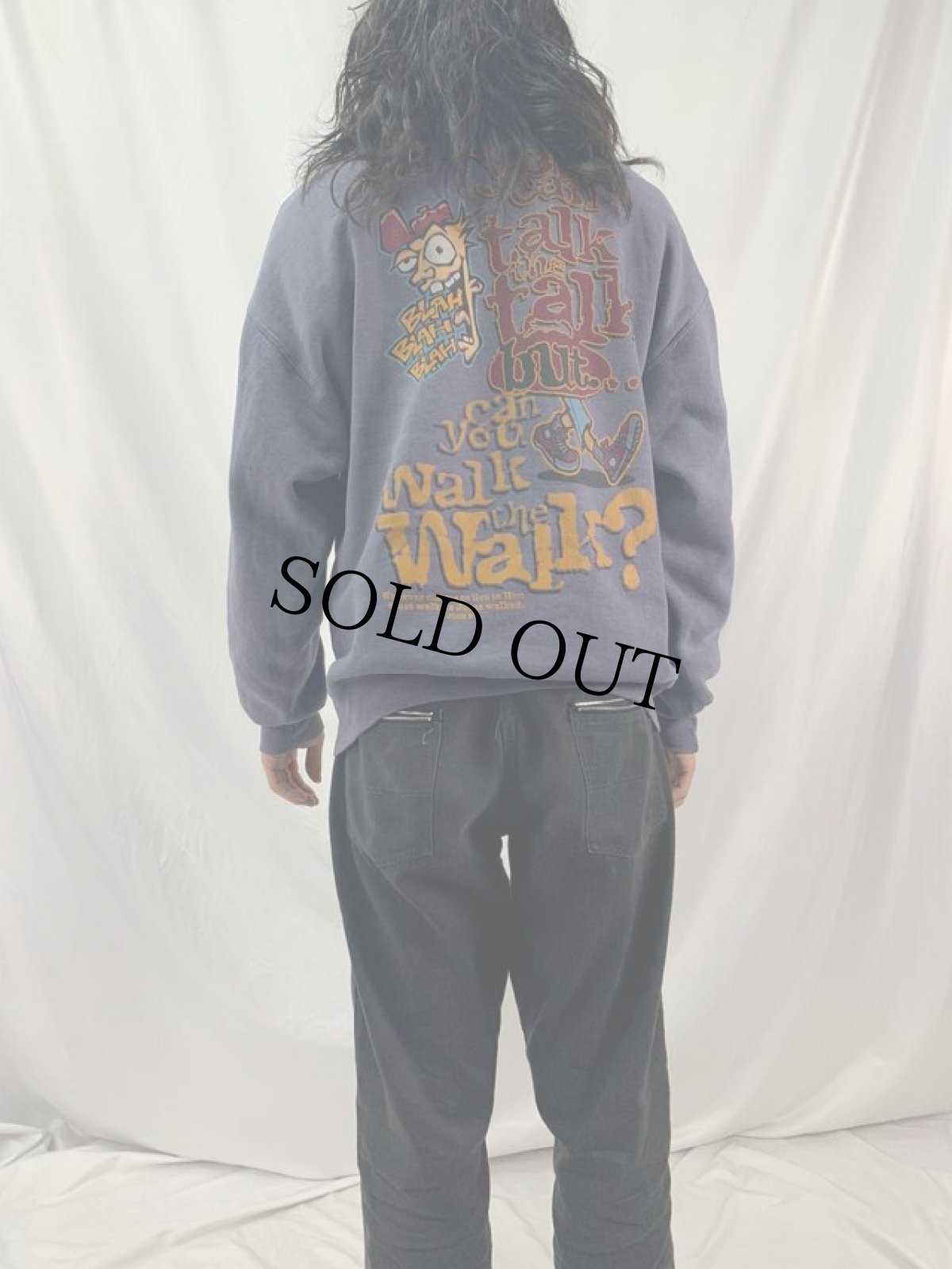 画像5: "Talk is Cheap." 聖書メッセージプリントスウェット (5)