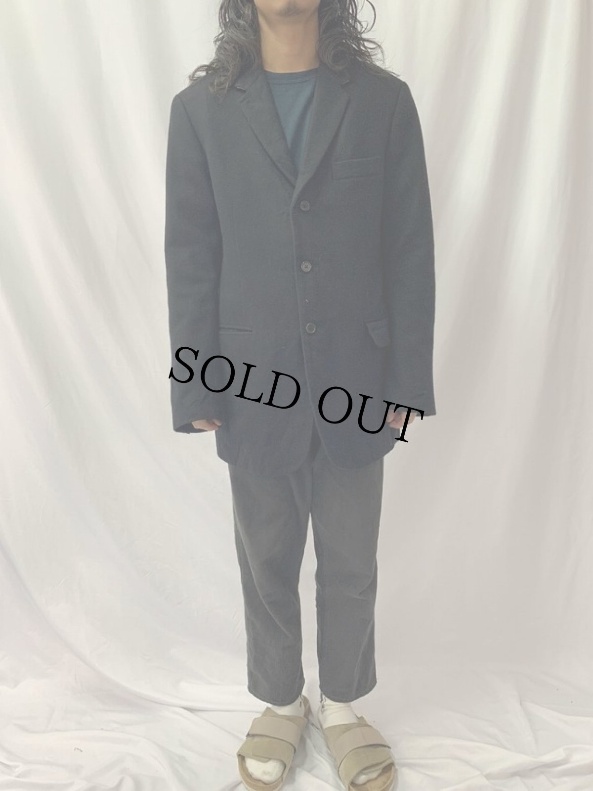 画像2: Y’s YOHJI YAMAMOTO メルトンテーラードジャケット (2)