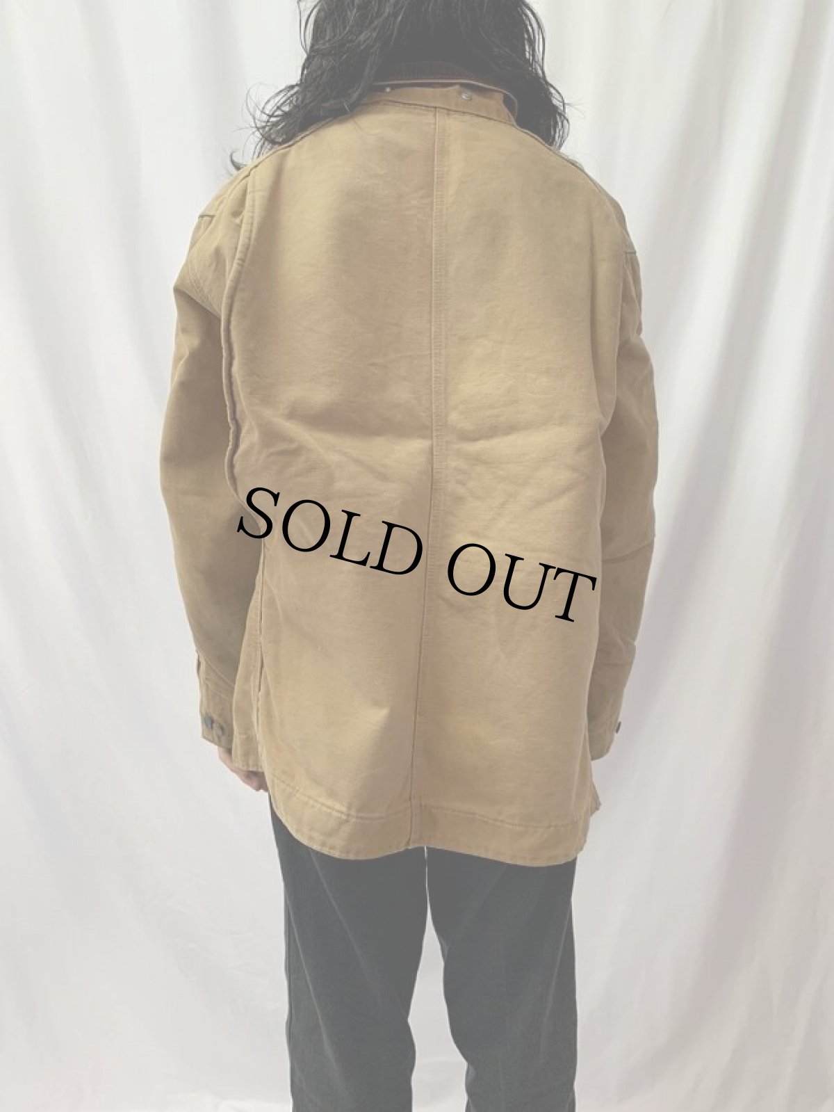 画像4: 70's Carhartt プリントタグ USA製 ブランケットライナー ダックカバーオール SIZE48 (4)