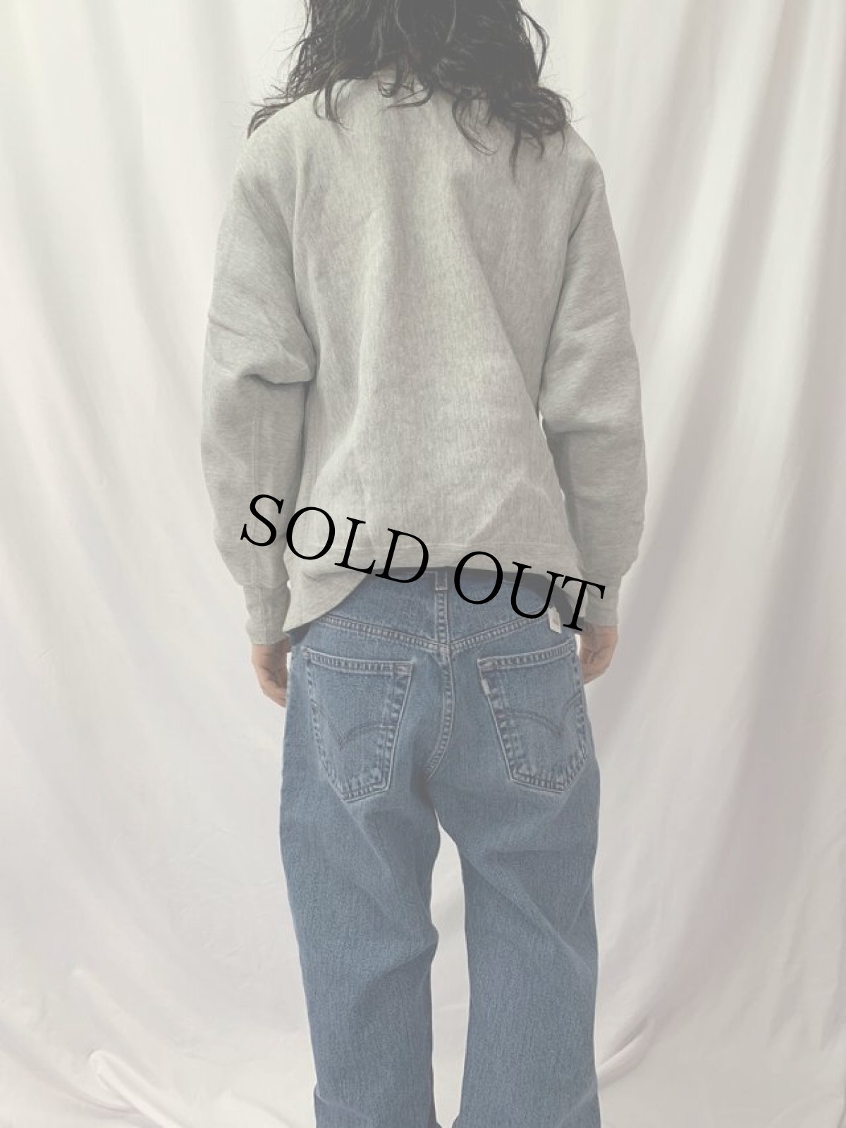 画像4: 70's Champion 青単色タグ REVERSE WEAVE USA製 "WISCONSIN" プリントスウェット L (4)