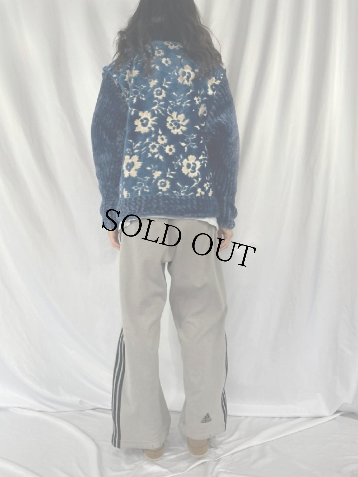 画像4: 花柄 ベロアノーカラージャケット (4)