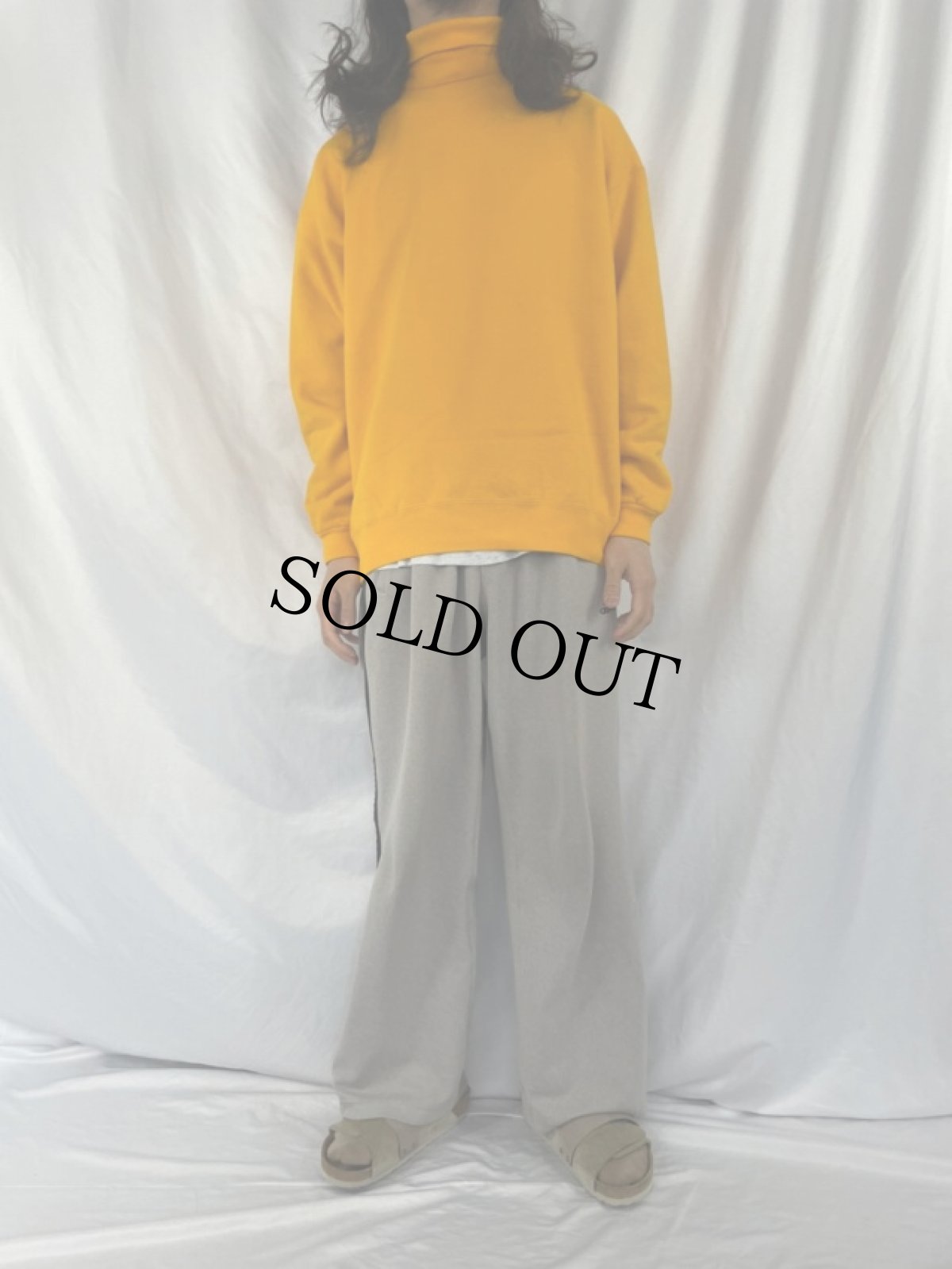 画像2: 90's LANDS' END USA製 タートルネックスウェット L (2)