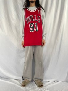 画像3: 90's Champion CHCAGO BULLS "DENNIS RODMAN" NBA ゲームシャツ SIZE48 (3)
