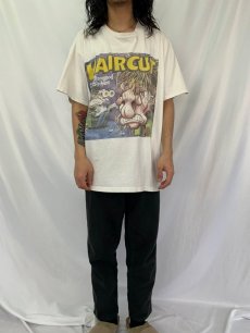 画像2: 90's George Thorogood & the Destroyers "Haircut" Peter Baggeイラスト ブルースロックバンドアルバムTシャツ XL (2)