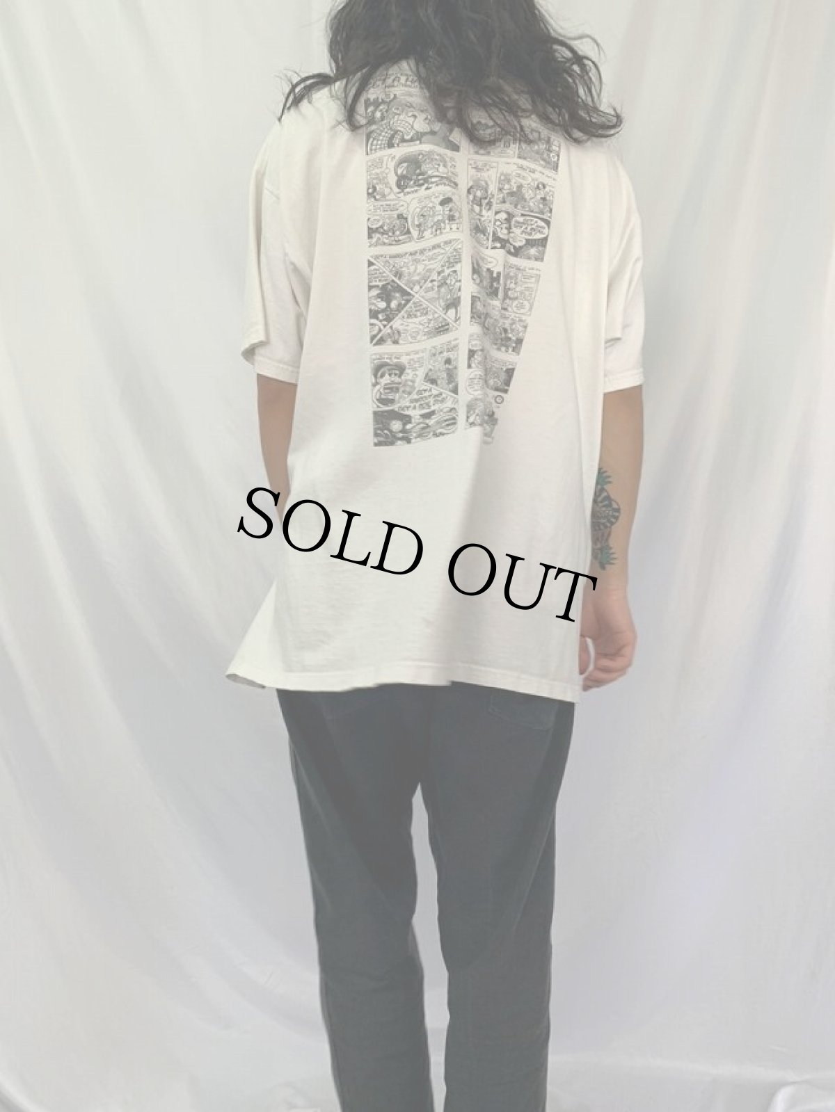 画像4: 90's George Thorogood & the Destroyers "Haircut" Peter Baggeイラスト ブルースロックバンドアルバムTシャツ XL (4)