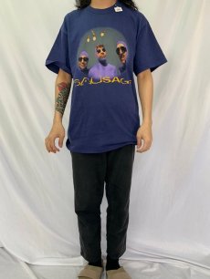 画像2: 90's SAUSAGE オルタナティブ・ファンクロックバンドTシャツ (2)