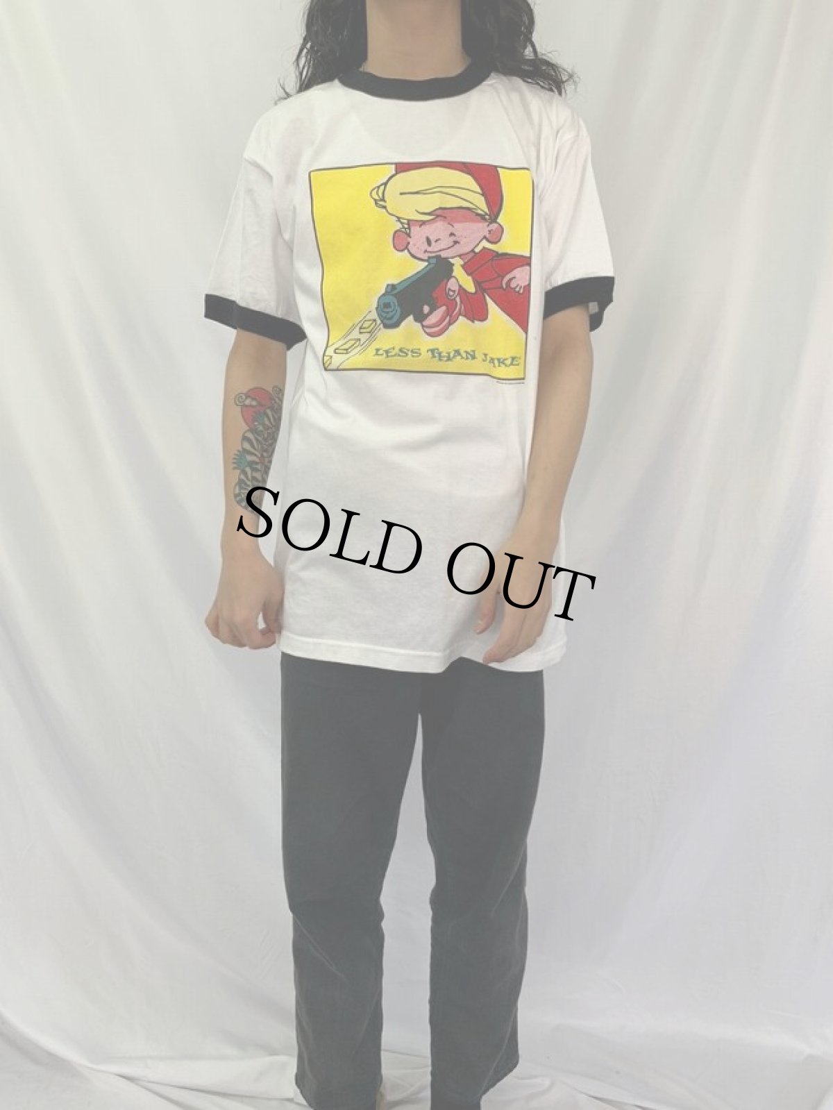 画像2: 90's LESS THA JAKE スカコア・バンド リンガーTシャツ DEADSTOCK L (2)