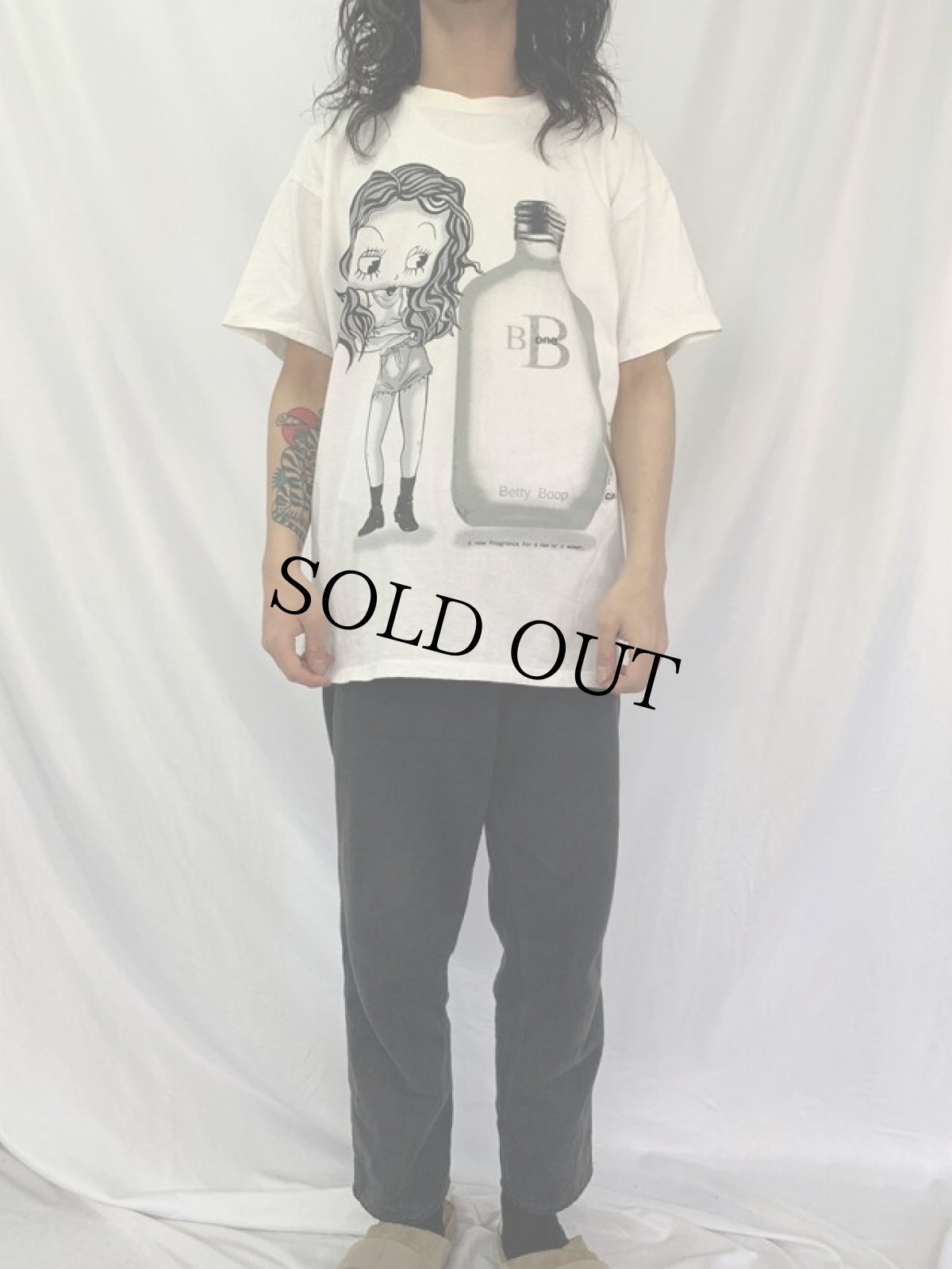 画像2: 90's Betty Boop USA製 "Calvin Klein" キャラクターパロディTシャツ L (2)