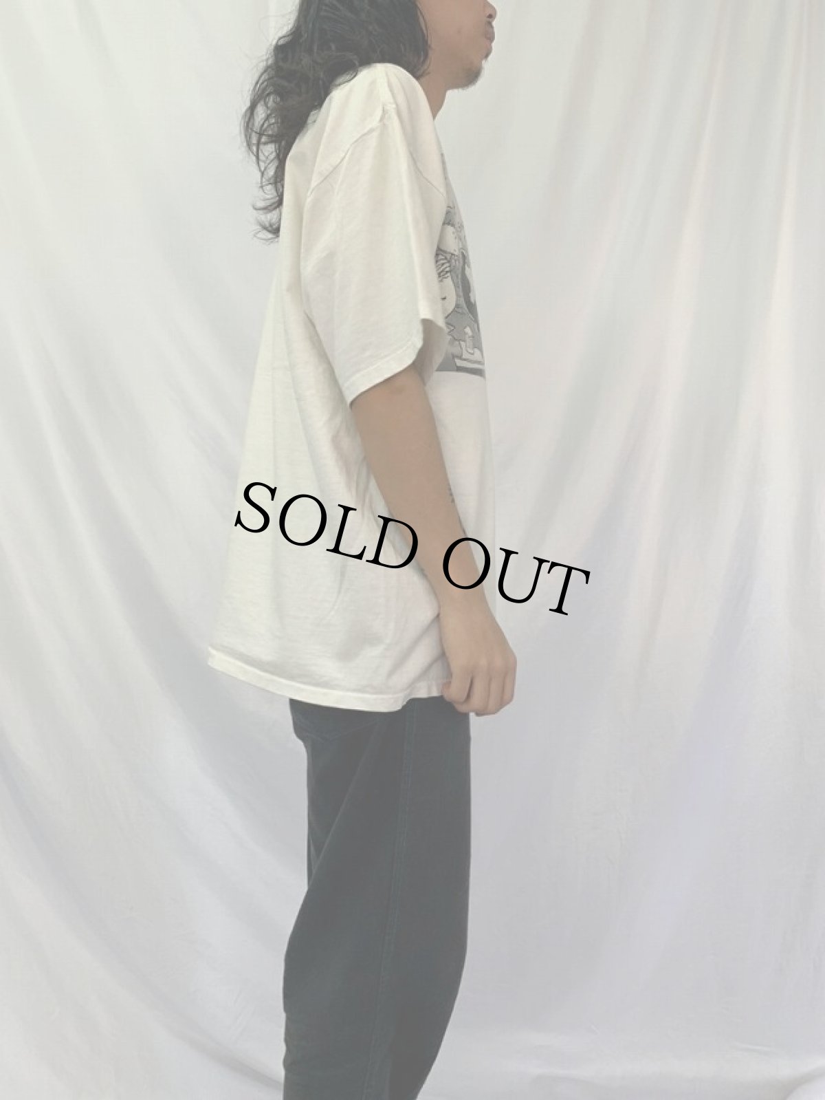 画像3: 90's SNOOPY USA製 "ロベール・ドアノー パリ市庁舎前のキス" キャラクターパロディプリントTシャツ XL (3)