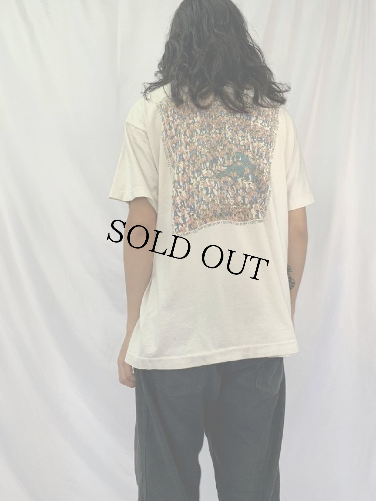 画像4: 90's WHERE'S WALDO? USA製 絵本プリントTシャツ XL (4)