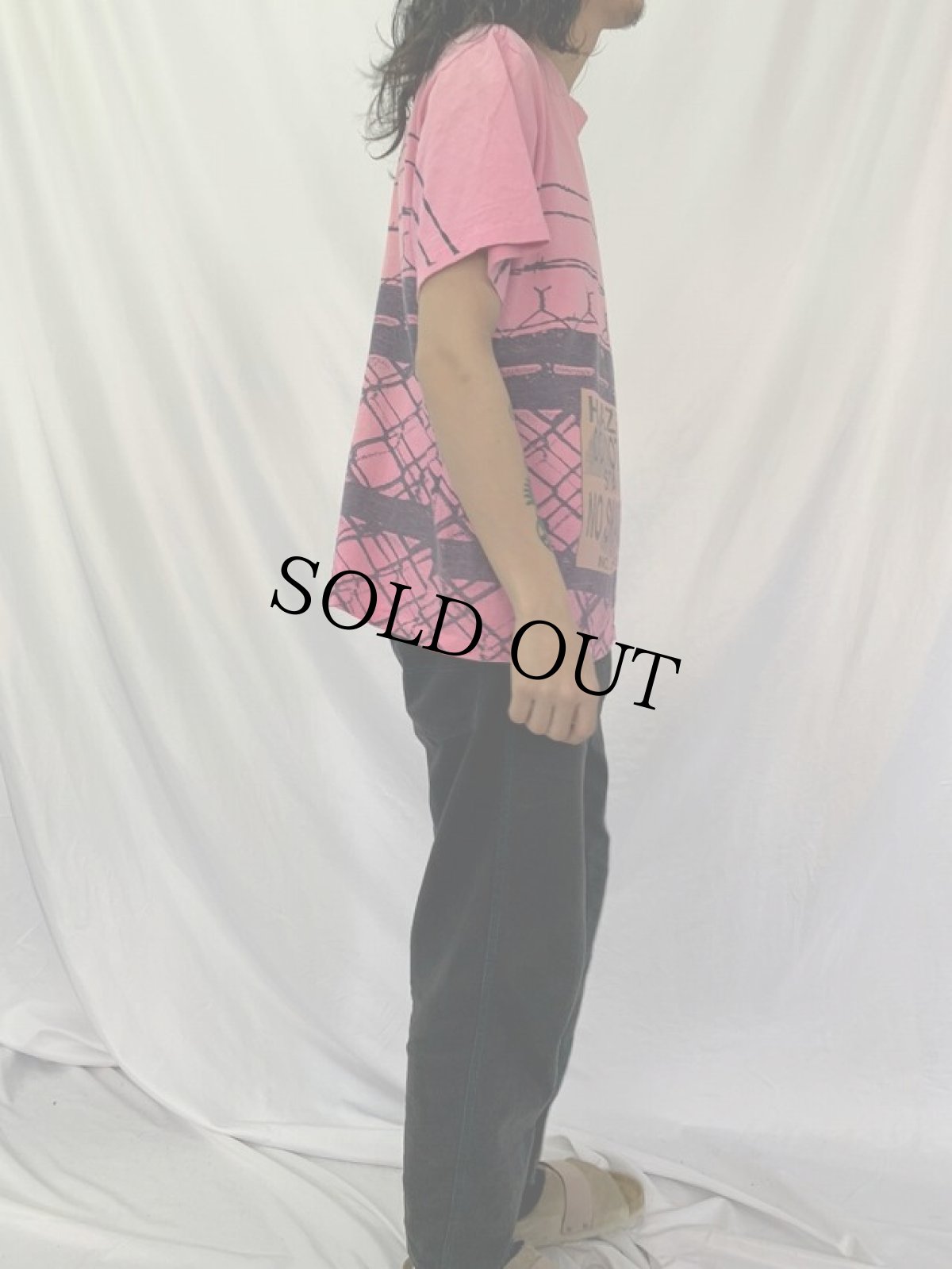 画像3: 90's Ocean Pacific 有刺鉄線プリントTシャツ L (3)