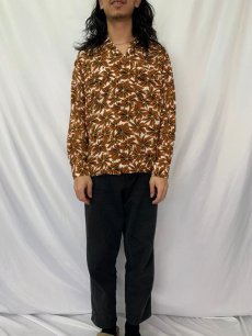 画像2: 50's PENNY'S TOWNCRAFT 総柄オープンカラーシャツ M (2)