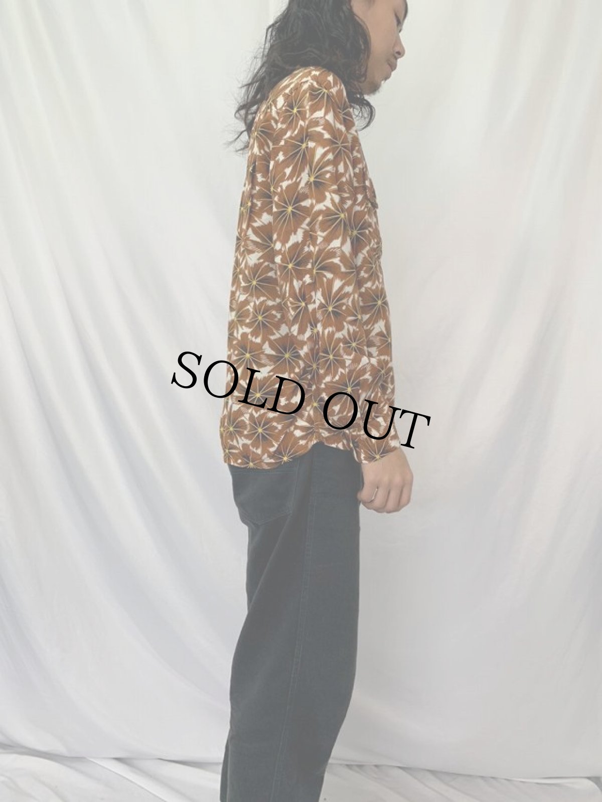 画像3: 50's PENNY'S TOWNCRAFT 総柄オープンカラーシャツ M (3)